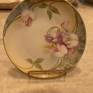 Regina Ware Germany Vintage floral Porcelain China Plate Hand painted 6-1/8”
